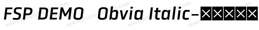 FSP DEMO   Obvia Italic字体转换